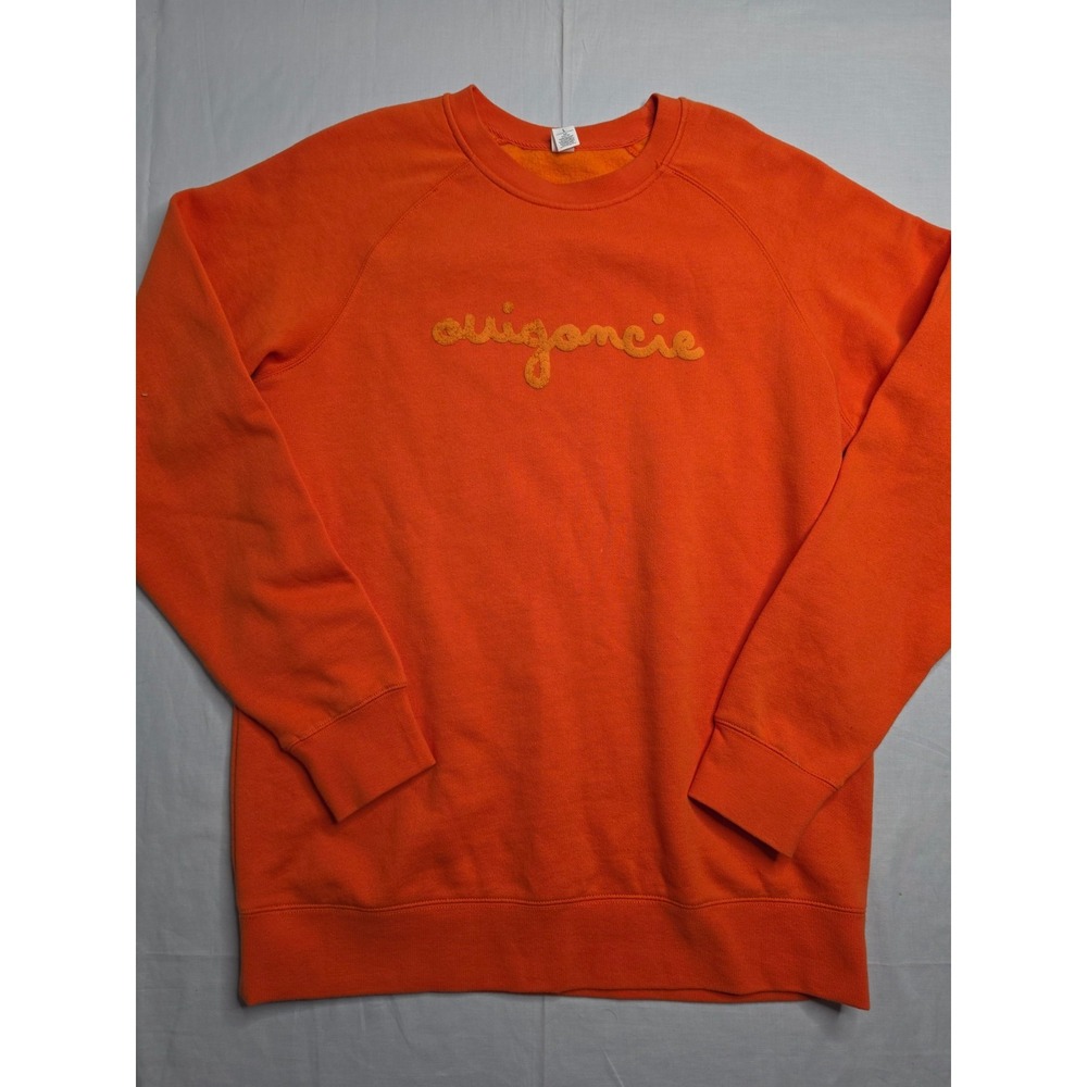 AS Colour Supply Clemson Tigers Sweatshirt Men's Large Orange Logo Fleece Lined